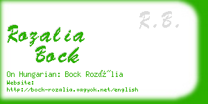 rozalia bock business card